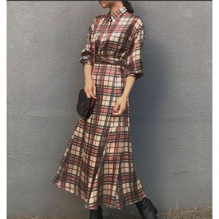 アメリヴィンテージ(Ameri VINTAGE)のCHECK MERMAID DRESS(ロングワンピース/マキシワンピース)