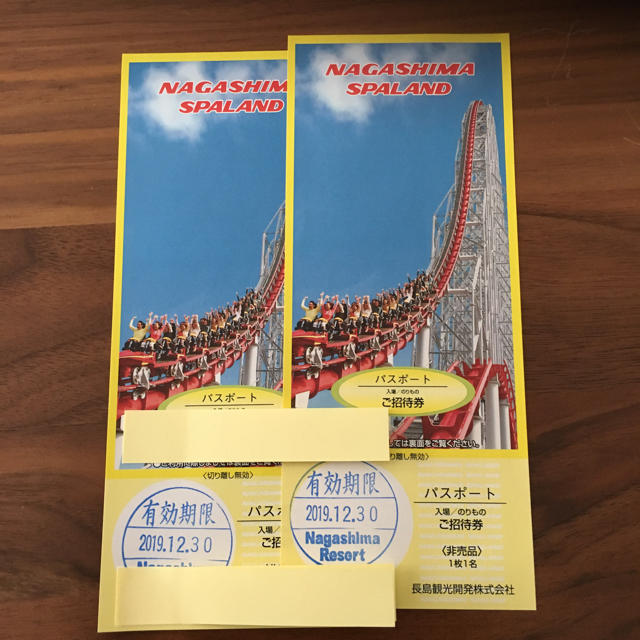 ナガシマスパーランド フリ-パスポート2枚セット ② - 遊園地/テーマパーク
