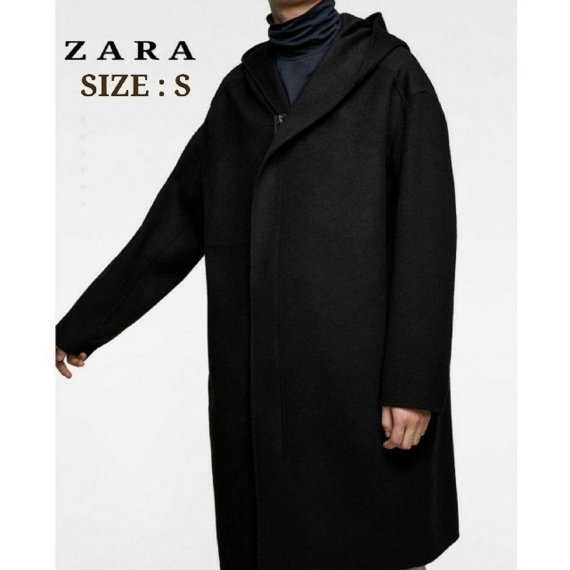 Zara Zara フード付きコート オーバーサイズコート ロングコート メンズコートの通販 By Kattenyan ザラならラクマ