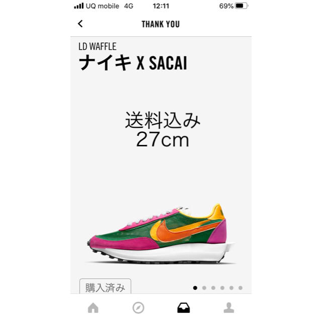 靴/シューズNIKE × SACAI LD WAFFLE