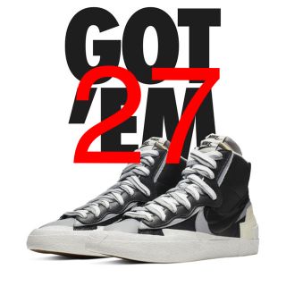 ナイキ(NIKE)のNike sacai blazer mid 27.0cm(スニーカー)