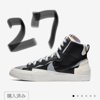 ナイキ(NIKE)のsacai nike blazer MID(スニーカー)