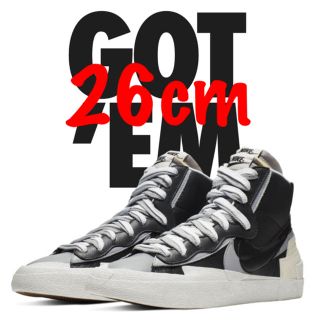 サカイ(sacai)のNIKE × SACAI blazer mid  サカイ BLACK ブレーザー(スニーカー)