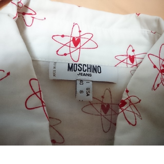 MOSCHINO(モスキーノ)のmoschino jeans イタリア製 総柄 長袖 シャツ I40 USA6  レディースのトップス(シャツ/ブラウス(長袖/七分))の商品写真