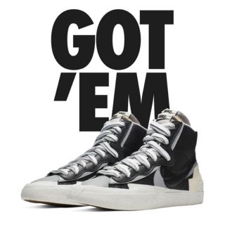 ナイキ(NIKE)のNIKE × SACAI BLAZER MID 25.5cm(スニーカー)