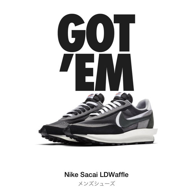 NIKE(ナイキ)のNIKE SACAI LDWaffle Black  27.0㎝ メンズの靴/シューズ(スニーカー)の商品写真