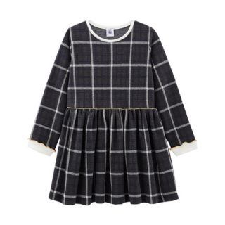 プチバトー(PETIT BATEAU)のquack78様専用♡6ans プチバトー グレーチェックワンピース(ワンピース)