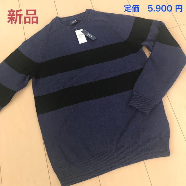 GAP(ギャップ)のGAP 新品タグ付　ウール混セーター　ボーダー　160cm 洗濯機洗い可 キッズ/ベビー/マタニティのキッズ服男の子用(90cm~)(ニット)の商品写真