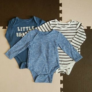 ベビーギャップ(babyGAP)のぐっち様専用　babyGAPロンパース３枚　ピンクの猫のロンパース　セット(ロンパース)