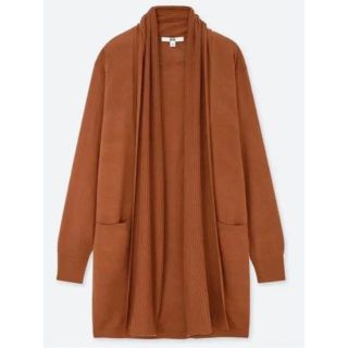 ユニクロ(UNIQLO)のロングカーディガン ユニクロ ブラウン 茶色 レディース  M 2019(カーディガン)