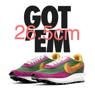 ナイキ(NIKE)のNIKE SACAI LDWAFFLE GREEN PURPLE 26.5cm(スニーカー)