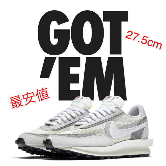 Nike sacai LDWaffle WHITE 27.5cmスニーカー