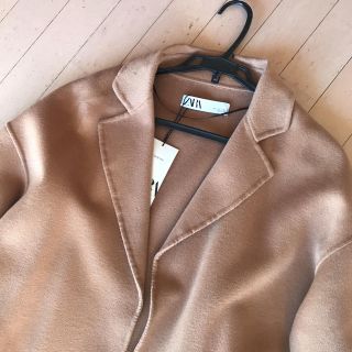 ザラ(ZARA)のザラ　未使用　完売商品　ロングキャメルコート　Ｌ(ロングコート)