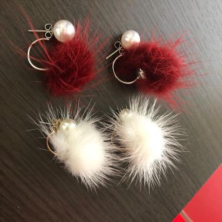 ファーピアス　パールピアス(ピアス)