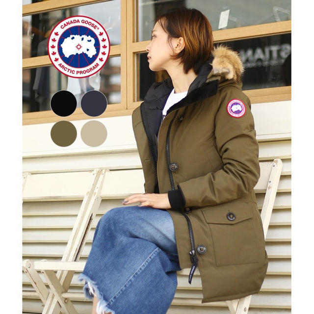 カナダグースCANADA GOOSE ブロンテ　レディース　Sサイズ　カーキ | フリマアプリ ラクマ