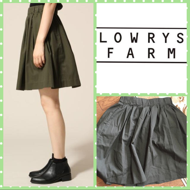 LOWRYS FARM(ローリーズファーム)のボリュームスカート❤️カーキ レディースのスカート(ミニスカート)の商品写真