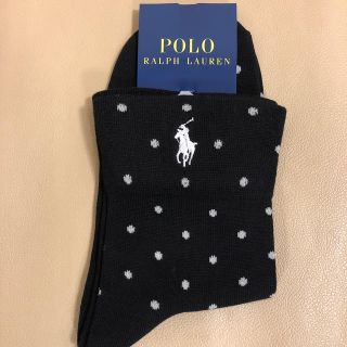 ポロラルフローレン(POLO RALPH LAUREN)の新品　レディース POLO ポロラルフローレン　超人気柄ブラック　綿ソックス(ソックス)