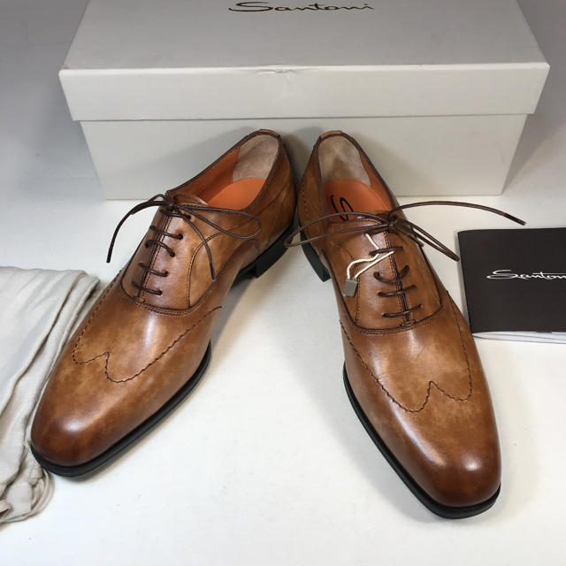 Santoni - 【新品 未使用】Santoni サントーニ 5 1/2 24.5cm 茶 の通販 by brunello's shop