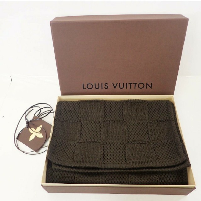 LOUIS VUITTON(ルイヴィトン)の未使用 ヴィトン マフラー ダミエ レディースのファッション小物(マフラー/ショール)の商品写真