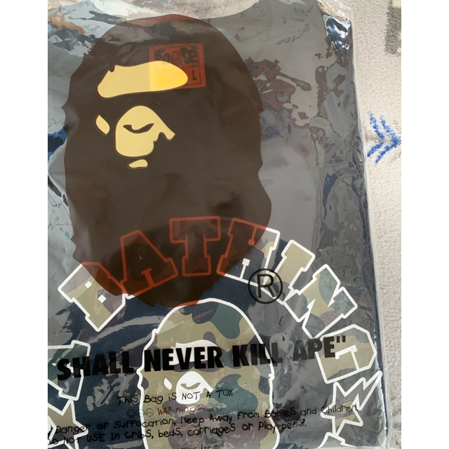 A BATHING APE(アベイシングエイプ)の激レアL！【 BAPE X BIG SEAN 】DON LIFE ロンT 新品  メンズのトップス(Tシャツ/カットソー(七分/長袖))の商品写真