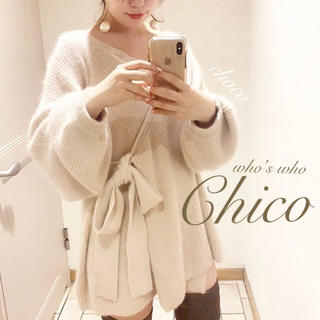 フーズフーチコ(who's who Chico)の秋冬新作❄️¥9790【Chico】カシュクールアンゴラニットカーディガン(ニット/セーター)