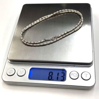 K18WG ネックレス 40cm 8.1ｇ ホワイトゴールド チェーンのみ(ネックレス)