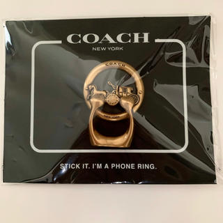 コーチ(COACH)のコーチ スマホリング 馬モチーフ COACH 新品未使用 iPhone スマホ用(iPhoneケース)