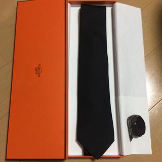 エルメス(Hermes)のエルメス　ネクタイ　ブラック(ネクタイ)