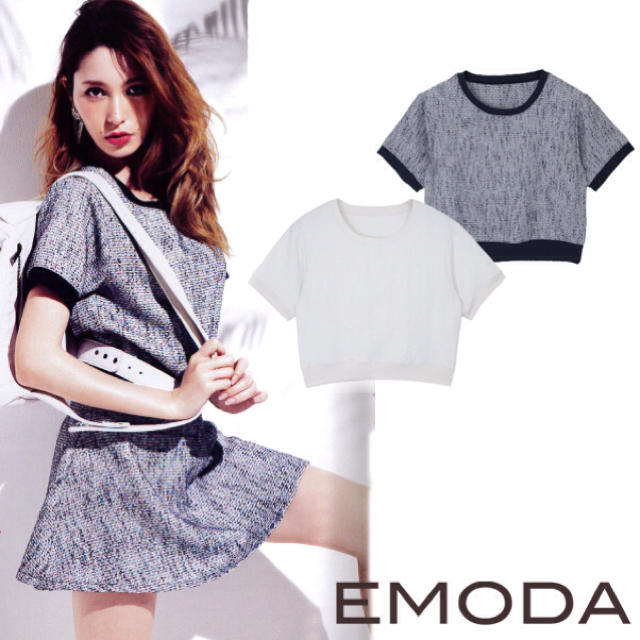 EMODA(エモダ)のEMODA サマーツイードセットアップ レディースのトップス(カットソー(半袖/袖なし))の商品写真