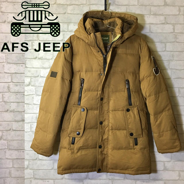 Jeep - 【AFS JEEP】ジープ ダウンジャケット アウター マットブラウン/Lの通販 by MK-Vintage ｜ジープならラクマ