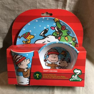 ピーナッツ(PEANUTS)のPEANUTS ☆ クリスマス仕様の食器セット♪(キャラクターグッズ)