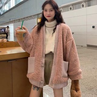 12月8日までお値下げ！☆寒い冬に☆ ボアブルゾン アウター 韓国ファッション(ブルゾン)