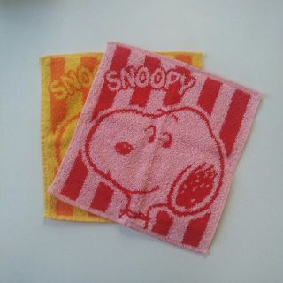 スヌーピー(SNOOPY)のSnoopyハンドタオル2枚セット(新品)(タオル)