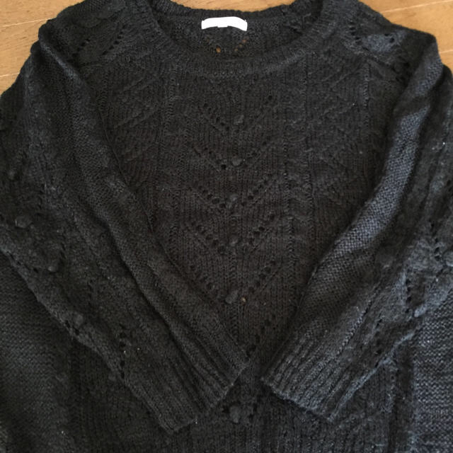 grove(グローブ)のブラック ニットセーター レディースのトップス(ニット/セーター)の商品写真