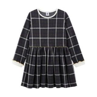 プチバトー(PETIT BATEAU)のfumi様専用♡4ans プチバトー グレーチェックワンピース(ワンピース)