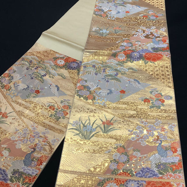 おまとめ専用 慶祥錦 本金二重箔 正絹 六通 袋帯 7601 おまとめ専用 慶祥錦 本金二重箔 正絹 六通 袋帯 7601