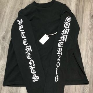 vetements oversized logo sleeve Tシャツ(Tシャツ/カットソー(七分/長袖))