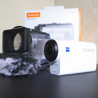 ソニー(SONY)の中古 2019年製「SONY HDR-AS300」【保証書あり】【mSD付】(ビデオカメラ)
