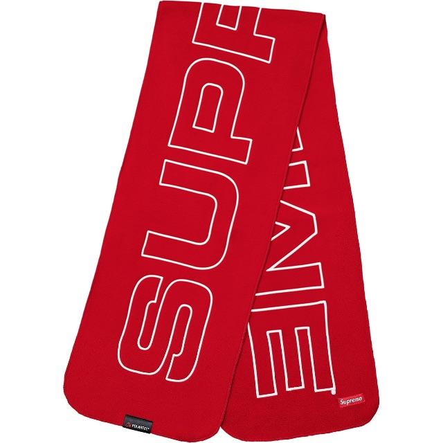Supreme(シュプリーム)のSupreme Polartec Logo Scarf Red メンズのファッション小物(マフラー)の商品写真