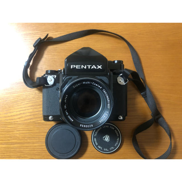 動作確認済PENTAX 67 TTL ＋SMC タクマー 105mm F2.4  スマホ/家電/カメラのカメラ(フィルムカメラ)の商品写真