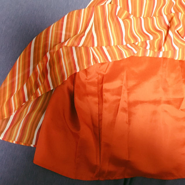 anatelier(アナトリエ)のストライプ　ロングワンピース　オレンジ レディースのワンピース(ロングワンピース/マキシワンピース)の商品写真