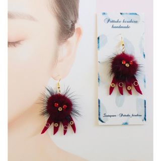 ハンドメイド ♡ タコ ピアス イヤリング(ピアス)