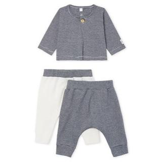 プチバトー(PETIT BATEAU)の19AW新作☆プチバトー ミラレ３点セット(カーディガン/ボレロ)