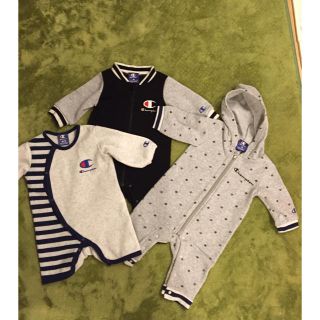 チャンピオン(Champion)のchampion裏起毛 カバーオール70 ３点セット(カバーオール)