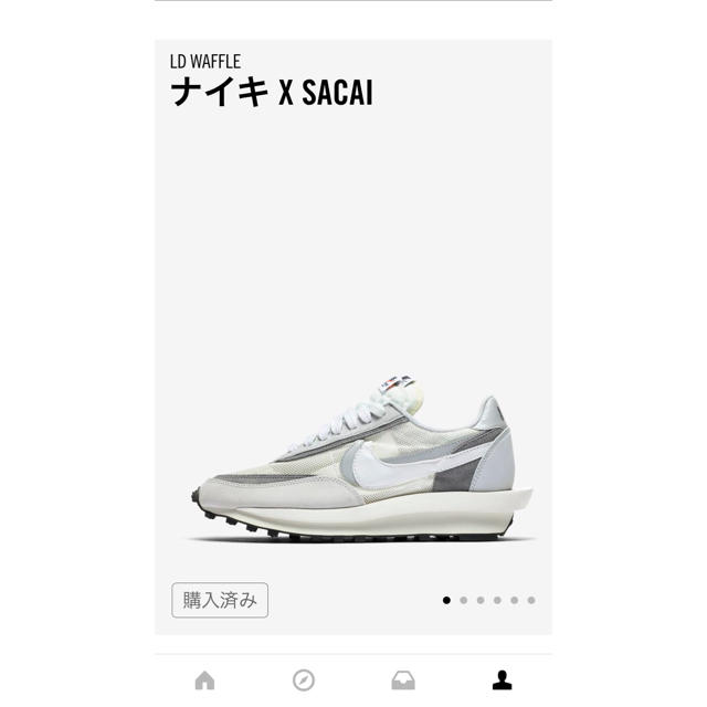 Sacai x Nike LD Waffle ホワイト26.5cm