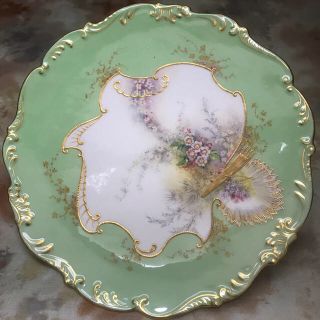 マイセン(MEISSEN)のCOALPORT コールポート “ 若草色の刺繍プレート ”(食器)