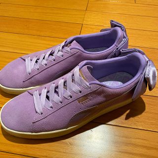 プーマ(PUMA)のPUMA パープル　リボン　スニーカー(スニーカー)