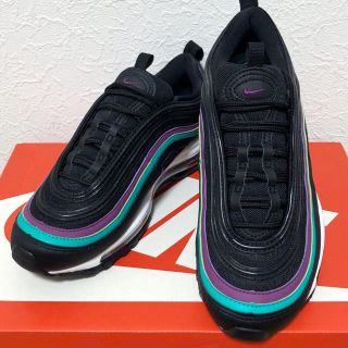 ナイキ(NIKE)の ほぼ新品✨エアマックス97 ブラック×グレープ×エメラルド(スニーカー)