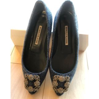 マノロブラニク(MANOLO BLAHNIK)のマノロブラニクハンギシ37sasu0604様専用(バレエシューズ)