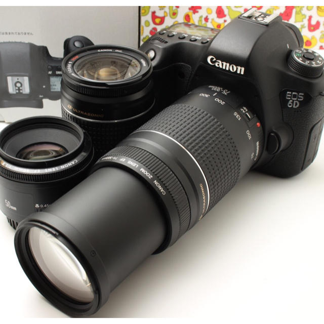 Canon EOS 6D mark Il標準\u0026望遠\u0026単焦点トリプルレンズセット